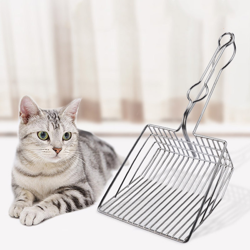 Katte kuld skovl kæledyr rengøringsværktøj metal scoop kitten toilet rengøring scoop tb