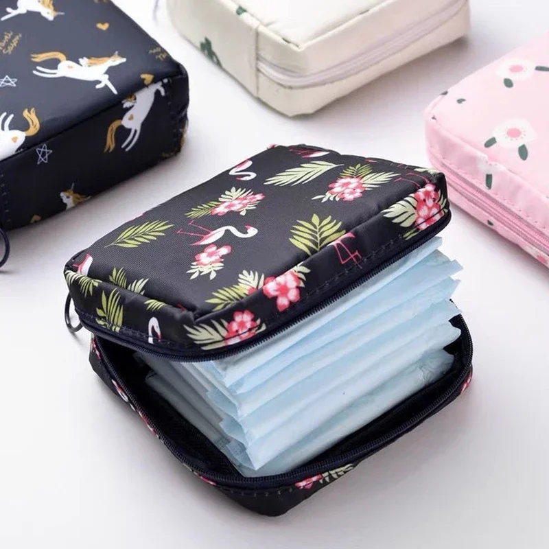 Frauen Tampon Lagerung Tasche fallen Sanitär Pad Beutel Serviette Kosmetik Taschen Organizer Damen machen-hoch Tasche Mädchen Tampon Halfter Organizer