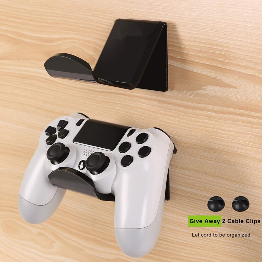 2Pcs Wall Mount Game Controller Houder Acryl Video Game Controller Headset Opknoping Standhouder Muur Organizer Display Rack