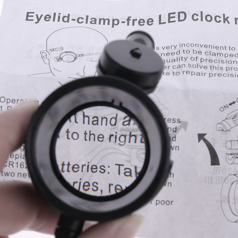 15X Monoculaire Glas Vergrootglas Horloge Sieraden Reparatie Tools Led Vergrootglas Horloge Klok Loupe Lens