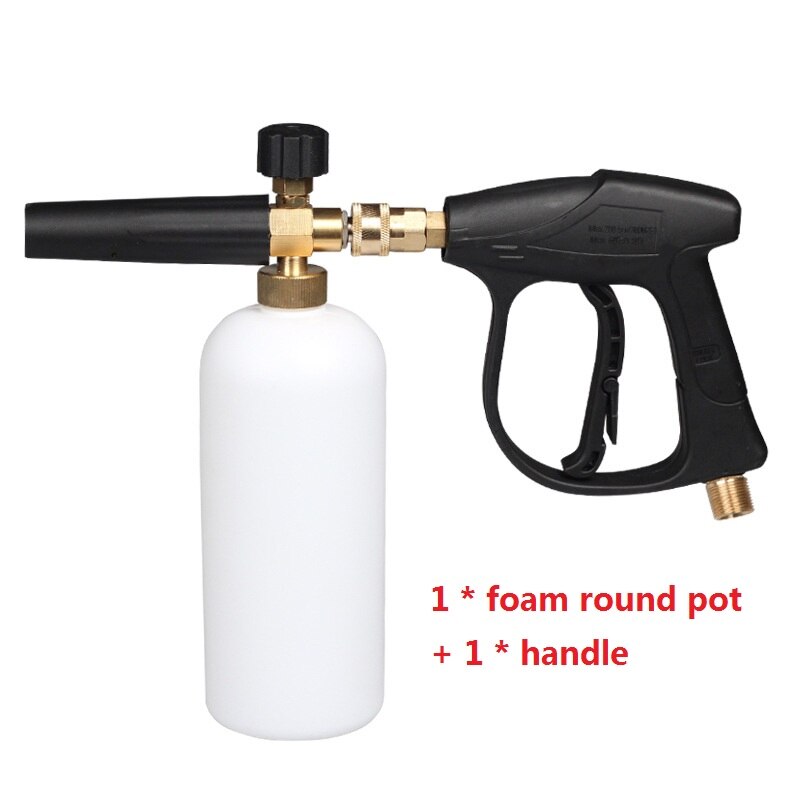 Adjustable High Pressure Snow Foam Washer Jet Lance Bottle Car Wash Spray Gun Adaptors Soap Foamer Gun Car Wash Towel: Gold