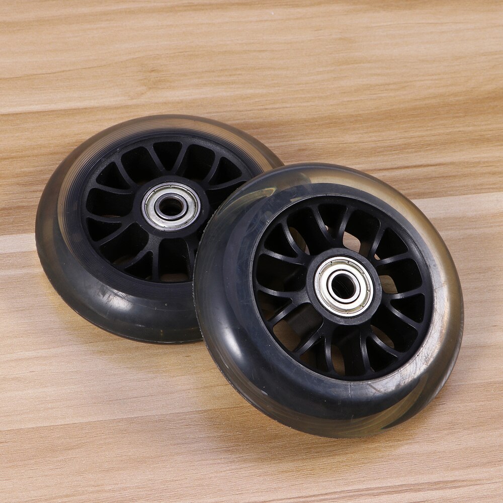 1 Pair Scooter Wheels with Bearings Multifunctional Practical Replacement Wheels for Suitcase