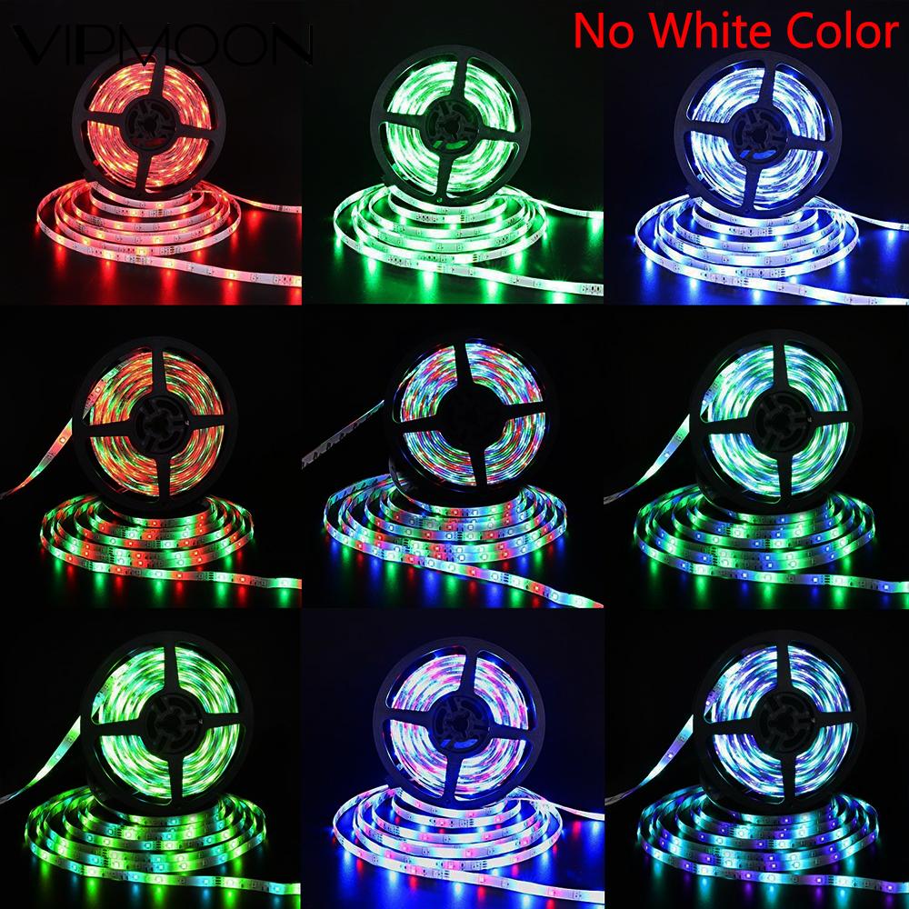 Tira de luces LED RGB 2835 con sincronización de música, 5 m, no impermeable, 12v, Sensor de sonido, Control de 20 teclas, cinta de retroiluminación
