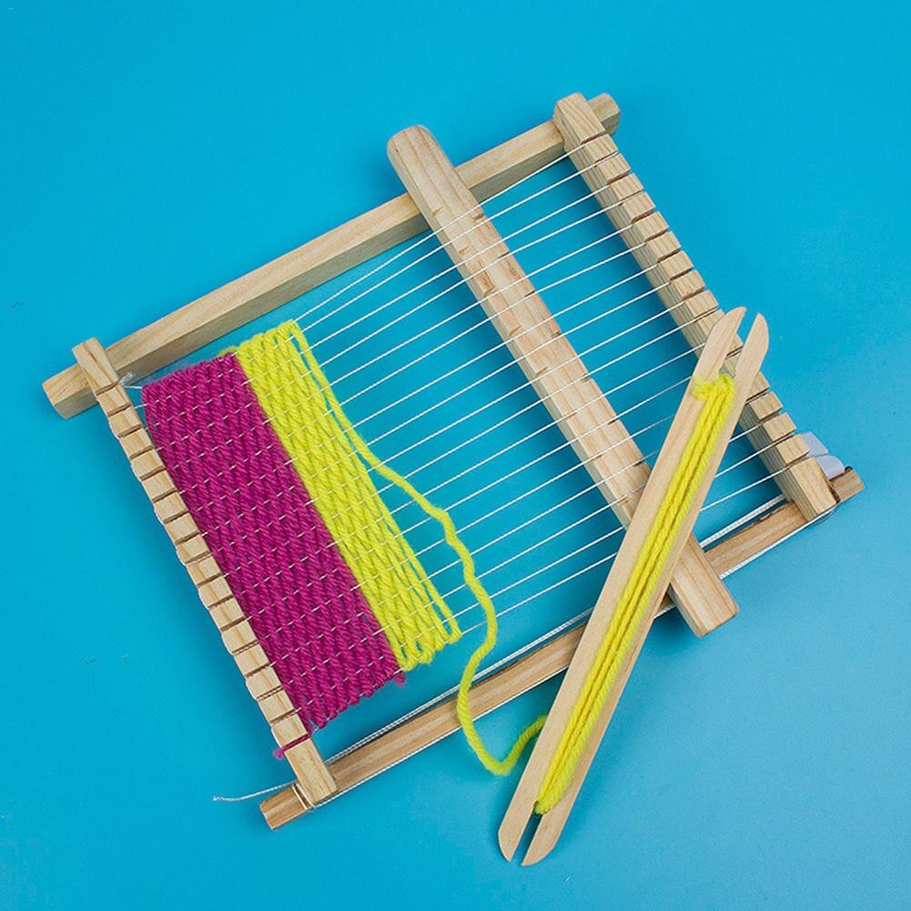 Børns videnskabelige produkt model manual diy hjemmelavet væv tilfældig farve