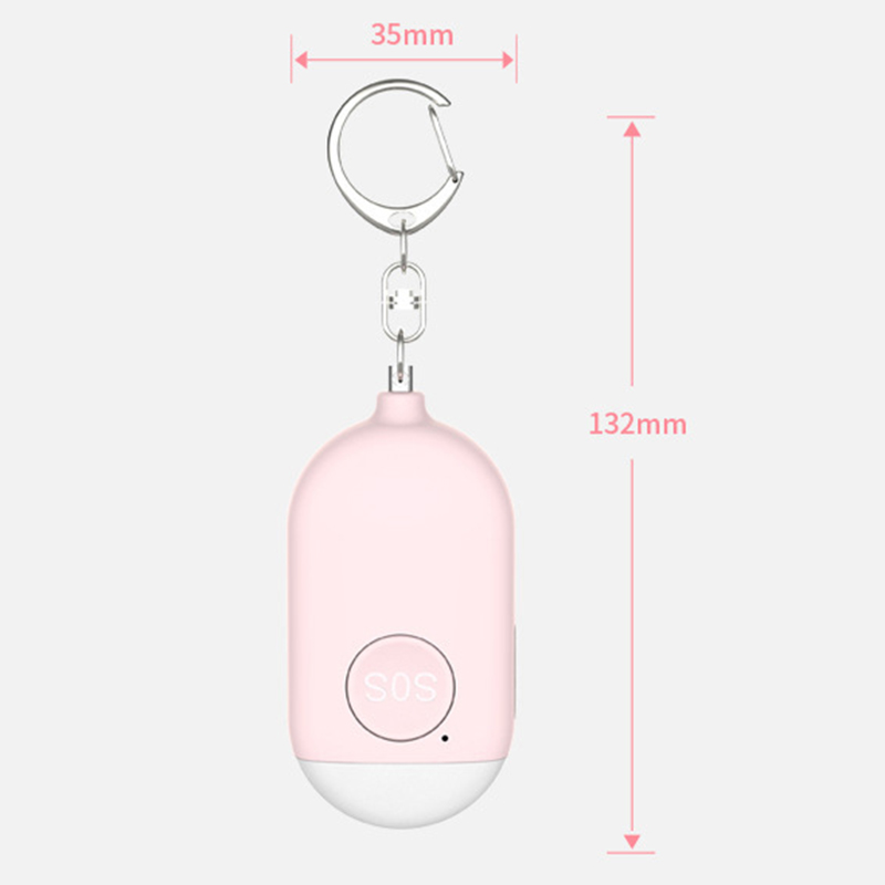 Loud Sound Personal Alarm 130 dB Safety Emergency Siren Keychain with Flashlight Loud Sound Personal Alarm QJY99