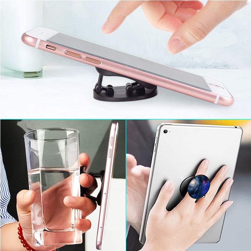 Luxury Foldable Grip Finger Ring Phone Bracket Holder Stand Socket For Smartphone Cellphone iPad Tablets Phone Holder Stands