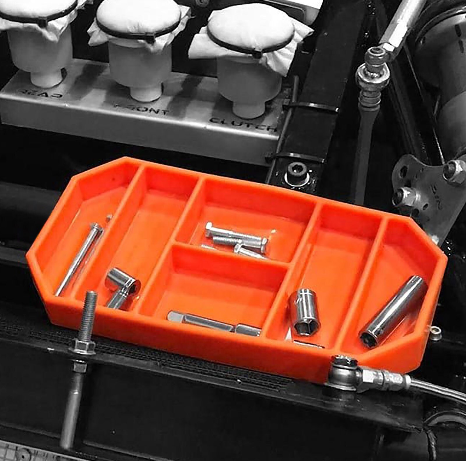 Automotive Non-slip Flexible Tool Holder Box Organizer Tray Nonslip Ultra Durabl Car Tools Storage Tray: C