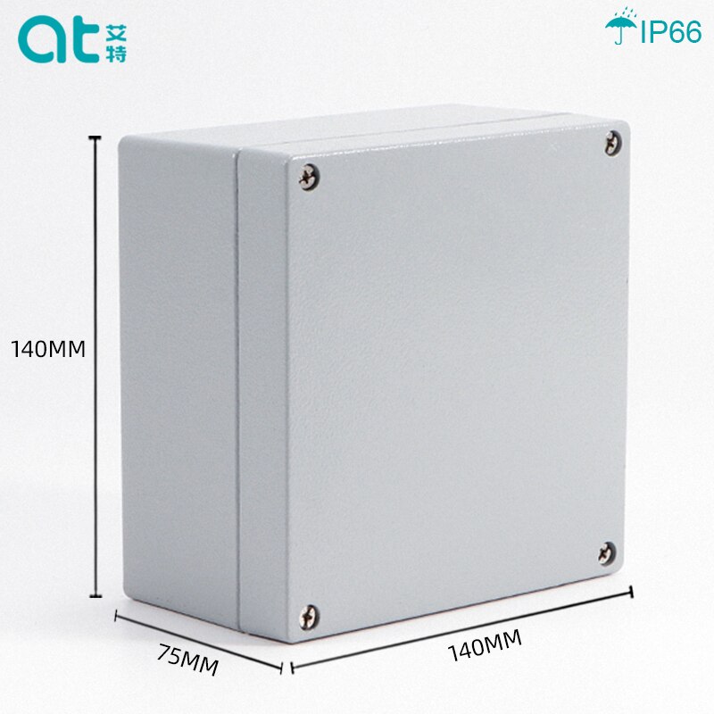 Aluminum IP66 Outdoor Waterproof Electrical Enclosure Cable Junction Box Wire Connection Box Die casting Metal Enclosure Case: 140x140x75