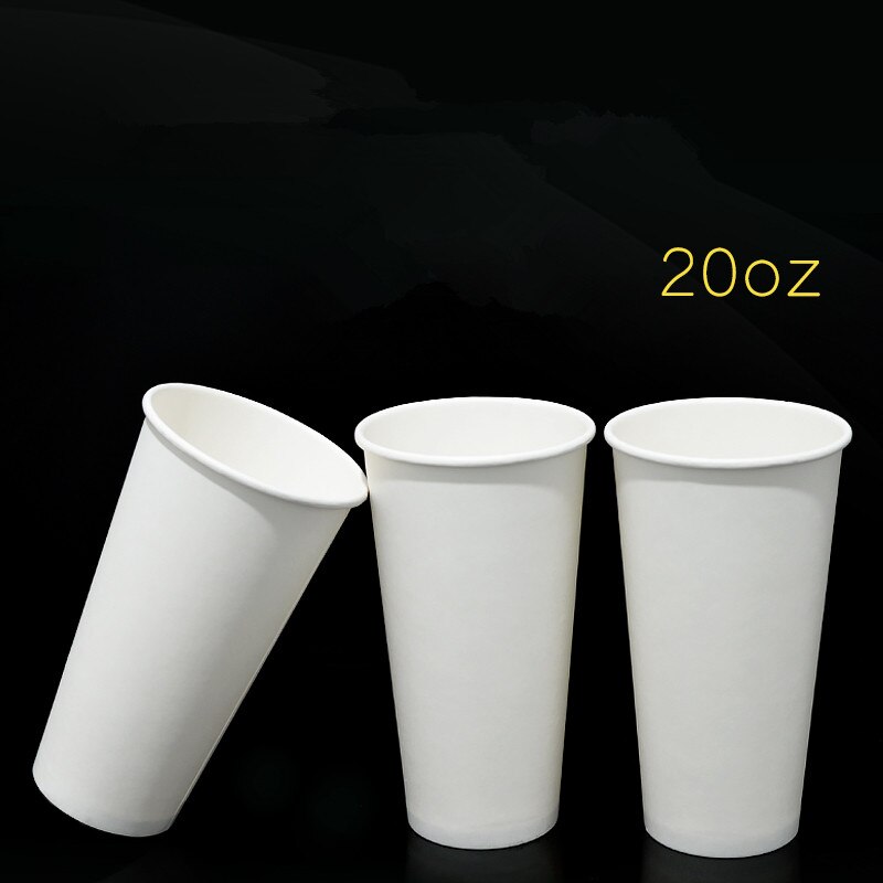 50pcs 20oz 600ml disposable paper cup coffee milk tea drink takeaway cup birthday wedding party favors cups