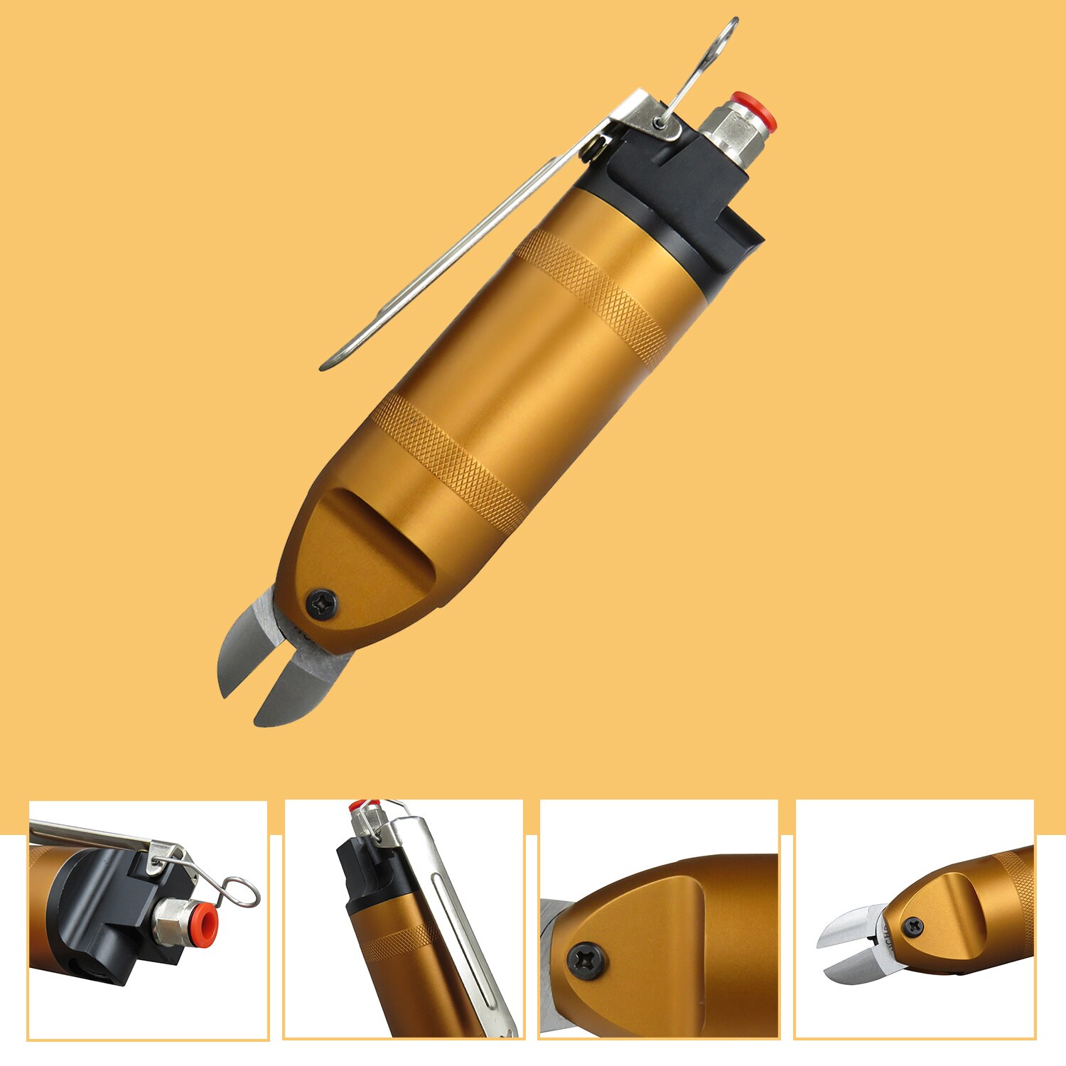 Pneumatic Air Crimping Pliers 2.0mm Iron Wire Shear Clamp Air Nipper HS20-S5 Blade 14 Gauge Air Shear Cutter Tools Power Pliers