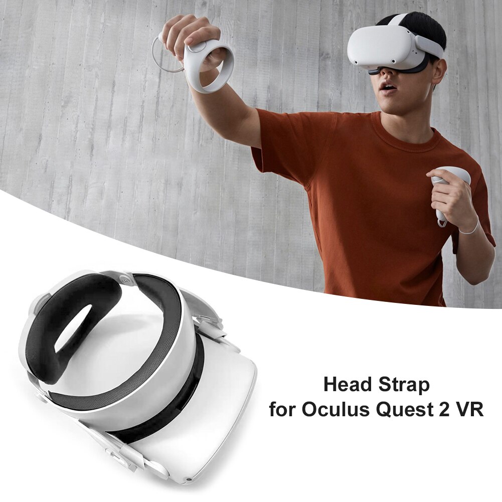 Adjustable Headband for Oculus Quest 2 VR Headset Head Strap with Foam Pad Cushion Replacement for Elite Strap