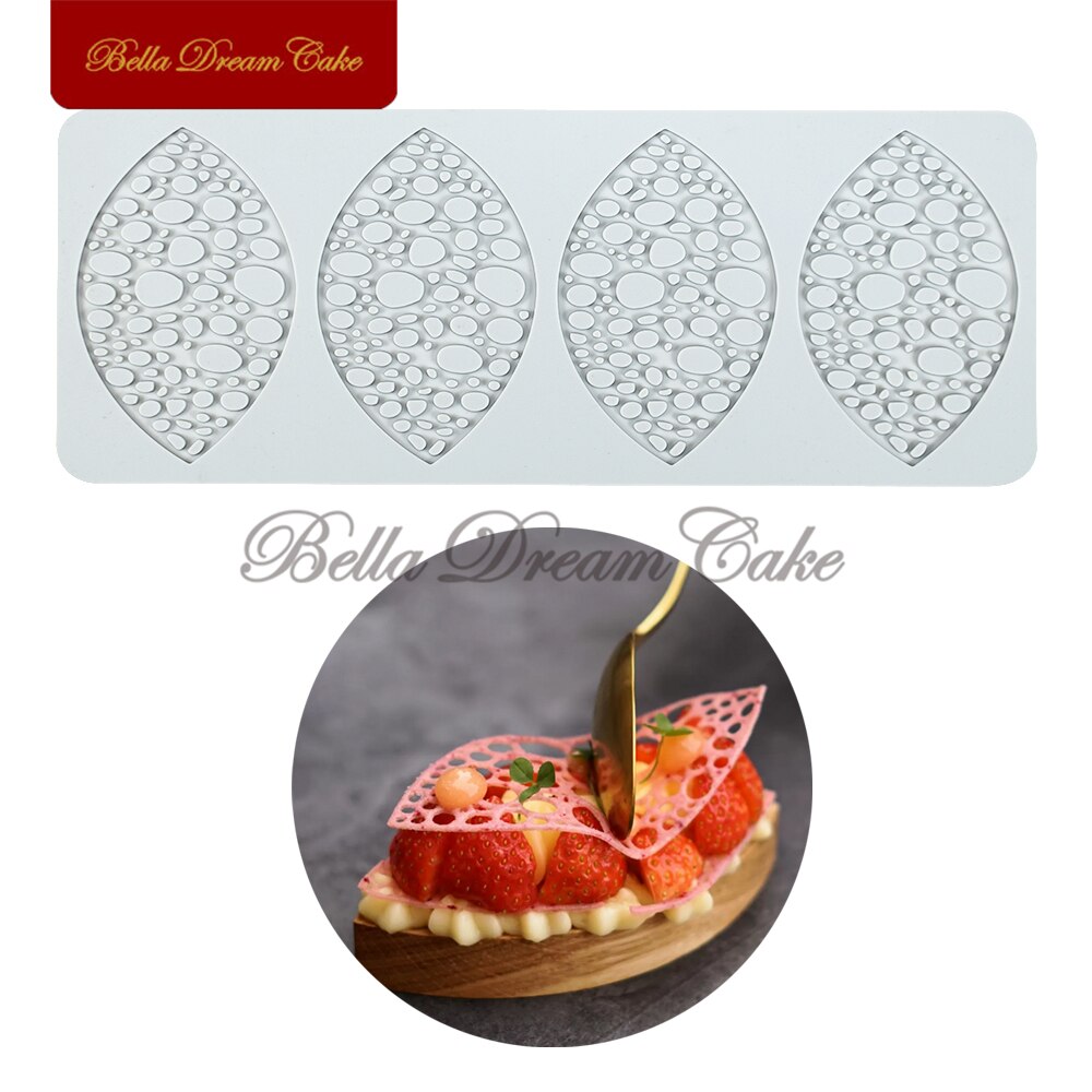 Tapis de dentelle en forme de feuille de houx/Floral, 1 pièce, moule à Fondant de chocolat, à faire soi-même, coussin en Silicone, outils de décoration de gâteaux, ustensiles de cuisine: Style 5-LFM-118