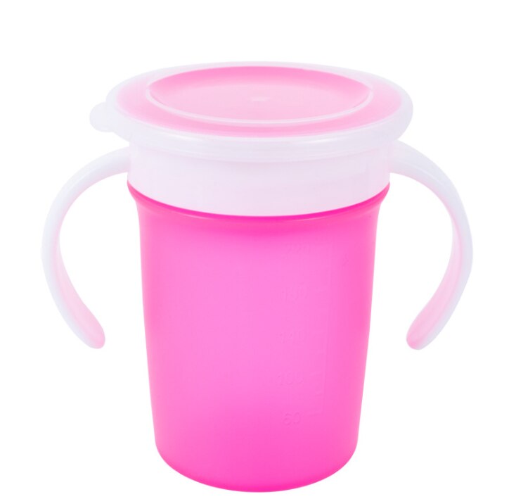 1pc magiske kopper baby læringe drikkekopp 360 grader kan roteres lekkasjesikker barnevannkopp flaske 220/240ml: C2