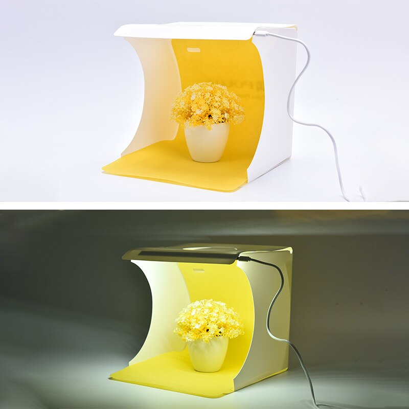 Folding Lightbox 20cm 30cm 40cm Portable Photography Photo Studio LED Softbox Background Kit USB Mini Light box for DSLR Camera