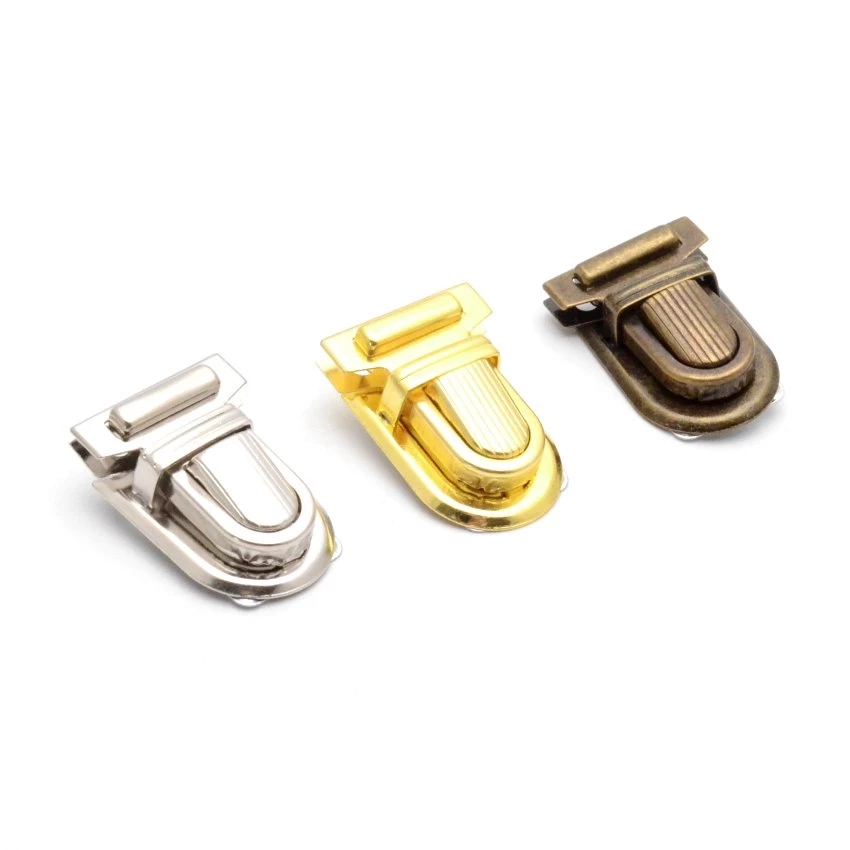 -10 Sets Silver Tone Antiek Brons Handtas Accessoires Purse Snap Sluitingen/Sluiting Lock 22mm x 34mm