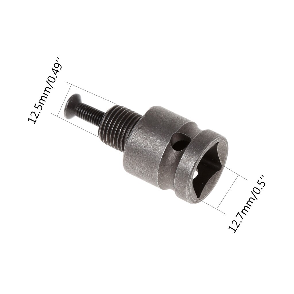 1/2'' Drill Chuck Adaptor For Impact Wrench Conversion 1/2-20UNF with 1 Pc Screw