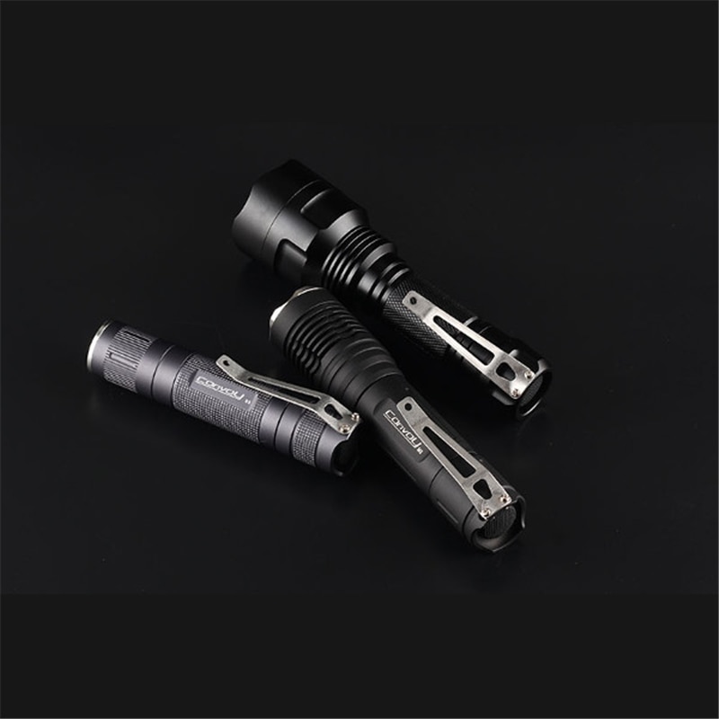 Pince de poche torche en acier inoxydable, accessoires d'éclairage pour lampe de poche S2 S3 S4 S5 S6 M1 M2 C8