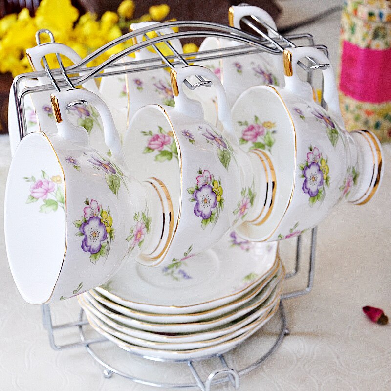 Juego de Café Chino de hueso europeo, plato de porcelana de cerámica simple , taza de leche de té de la tarde, 200ML