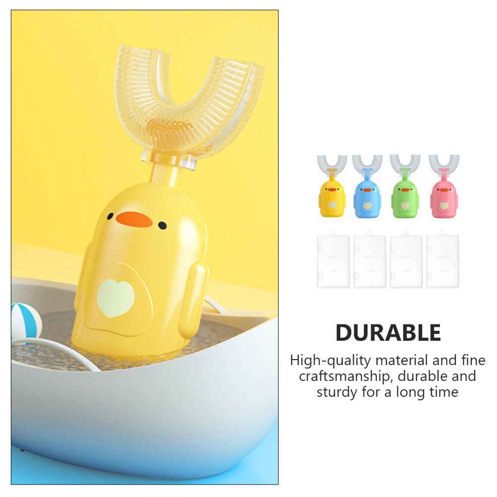 4 Sets U-vorm Kinderen Tandenborstels Praktische Handleiding Kids Tandenborstels (Assorti Kleur)