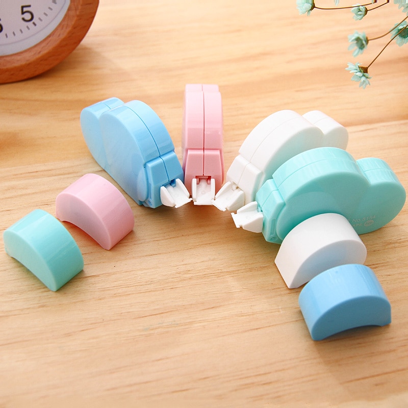 4 st ekonomiskt set söt molnformad korrigeringstejp kawaii betl kontorsverktyg klistermärke corrector brevpapper deli
