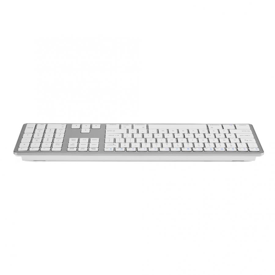 Clavier bluetooth sans fil multi-appairage 104 touches pour pc/ordinateur portable/tablette clavier mécanique ultra-fin pour windows/android/ios