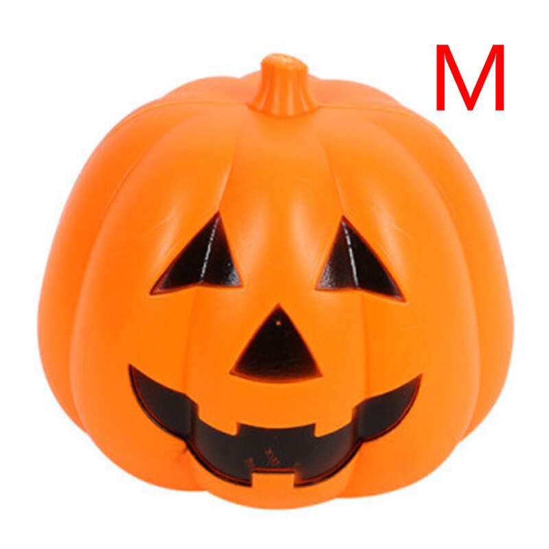 3Sizes Halloween Decoration Props Voice-Activated Luminous Pumpkin Lantern Halloween Decoration Ornaments Pumpkin Lantern: M