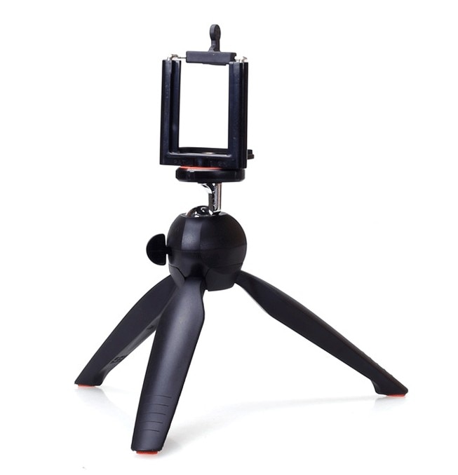 Foto YT-228 YUNTENG 228 Mini Statief + Telefoon Houder Clip Desktop Statief Digitale Camera telefoon DV Gopro