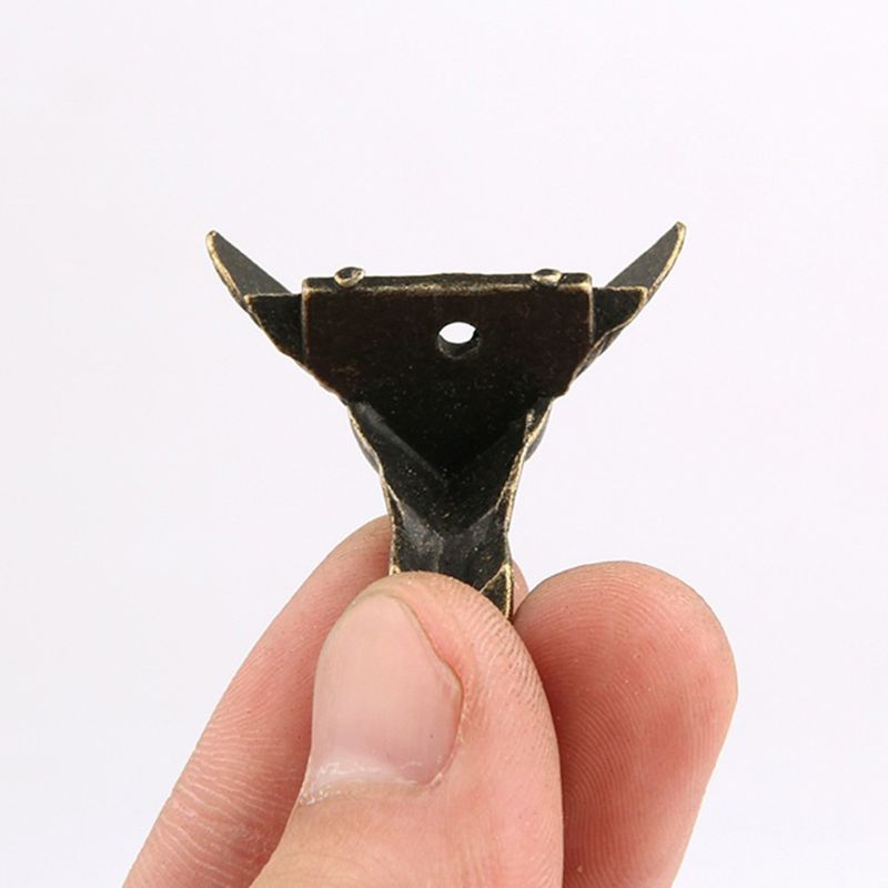 4Stck Antiquität Bronze- Engel Kasten Holz fallen Ecke Schutz Möbel Dekor