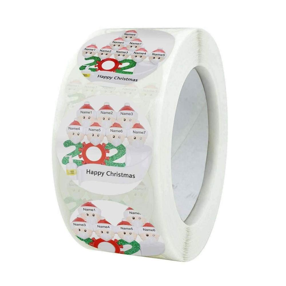 Colorful Christmas Designs Adhesive Name Tags Seal Labels Tags Decals Package XMAS Stickers: Green