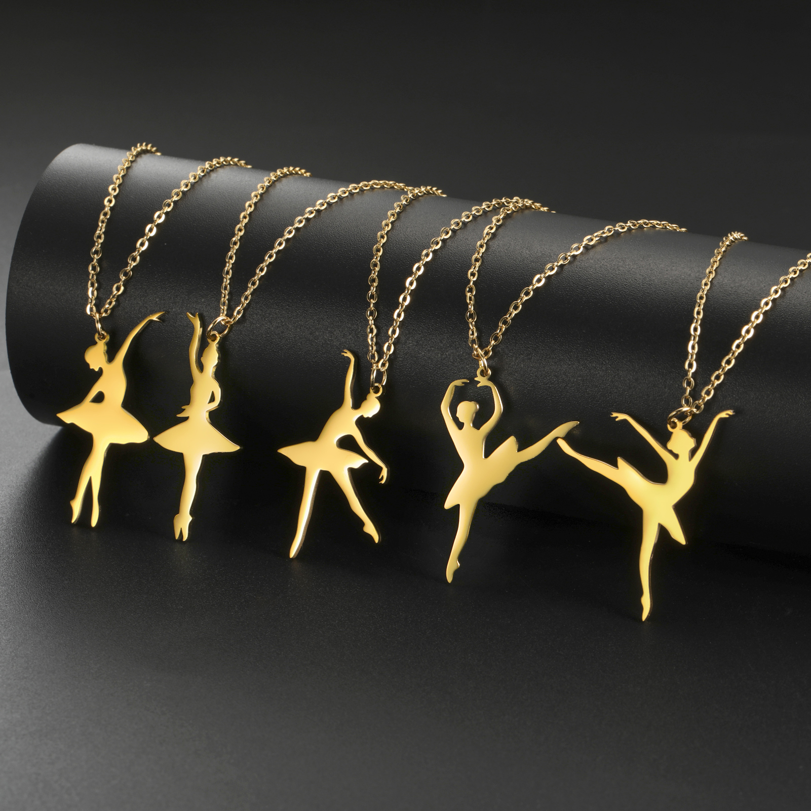 Cazador Ballet Ballerina Dansend Meisje Hanger Kettingen voor Vrouwen Rvs Sieraden Ketting 2025