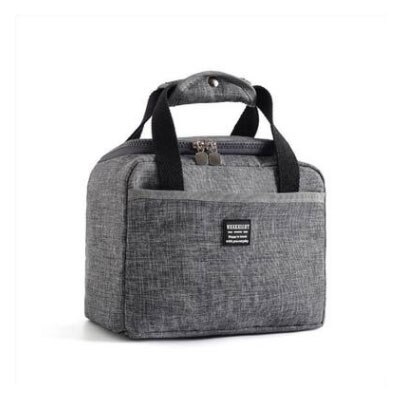 Portabe Isoliert Kann Halter Thermische Isolierte Tasche Unisex Aluminium Folie Lebensmittel Obst isolierte Kühler Tote Tasche: gray