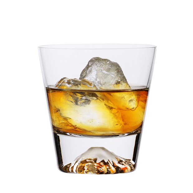 4 stk mountain rocks glass whisky glass collins glass håndblåst gammeldags drikkeglass sett  of 4