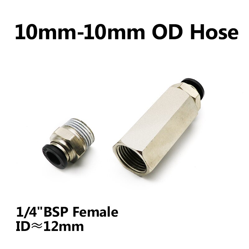 Pneumatic Check Valve Brass 4m 6mm 8mm 10mm 1/4 3/8 1/2 Inch Pipe Fitting Adapter Single Way Valve for Air Compressor Air Tube: CV-Black-PC-10mm