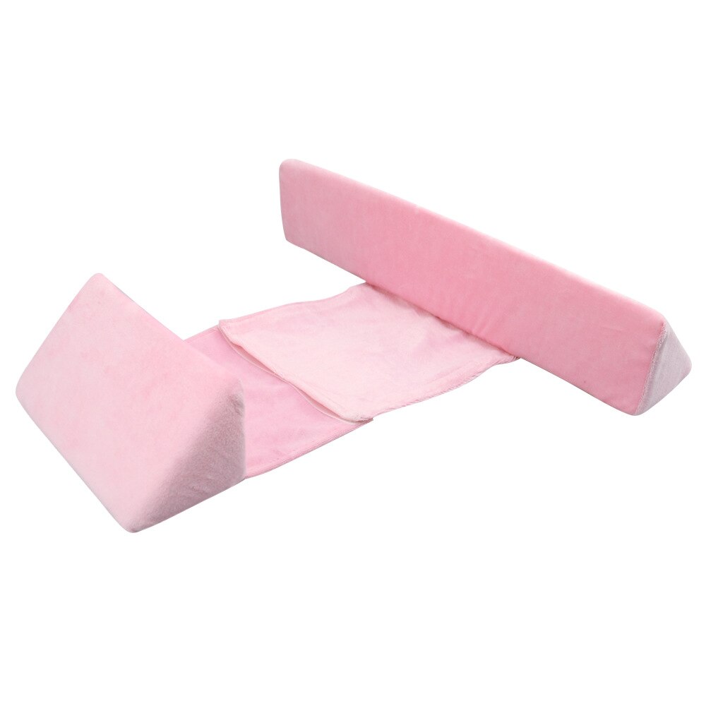 Almohada de para bebés recién nacidos, almohada antideslizante para dormir, almohada triangular de posicionamiento para bebés de 0 a 6 meses: Rosa