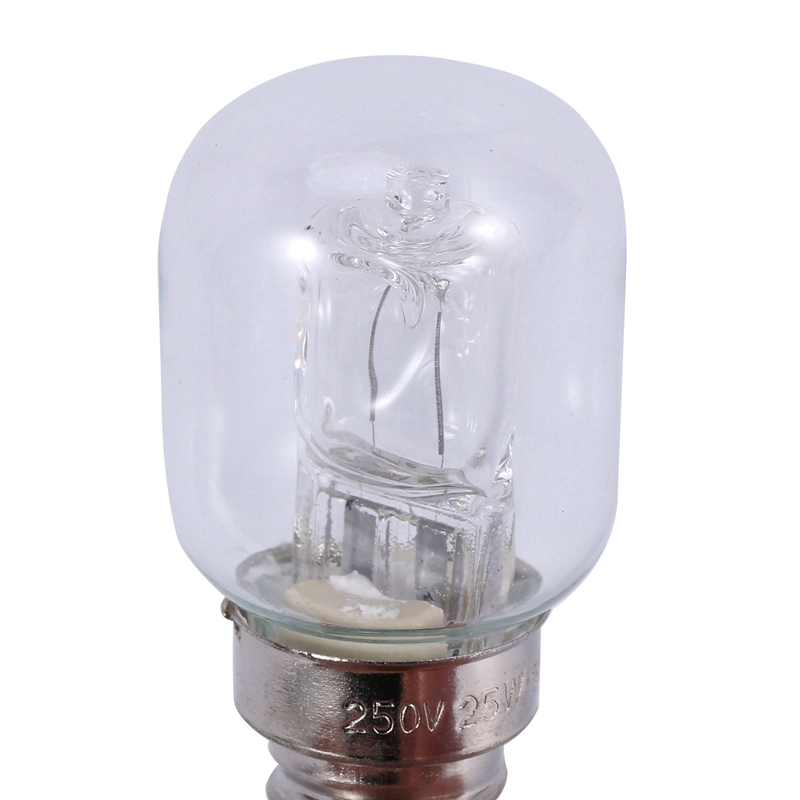 2X E14 High Temperature Bulb 500 Degrees 25W Halogen Bubble Oven Bulb E14 250V 25W Quartz Bulb