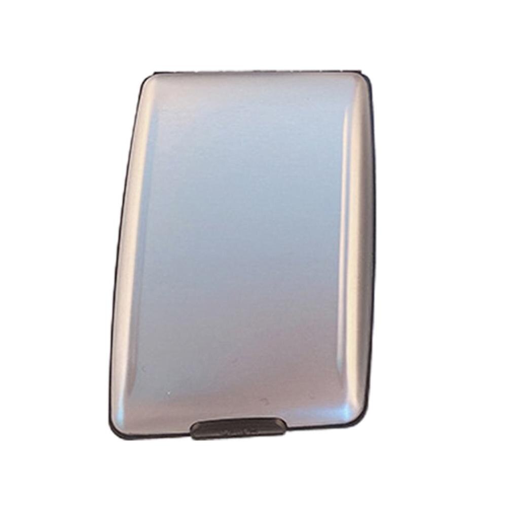 Simple Style RFID Multifunctional Light and Strong Aluminum Security Wallet RFID Non-scan Metal Wallet: silver