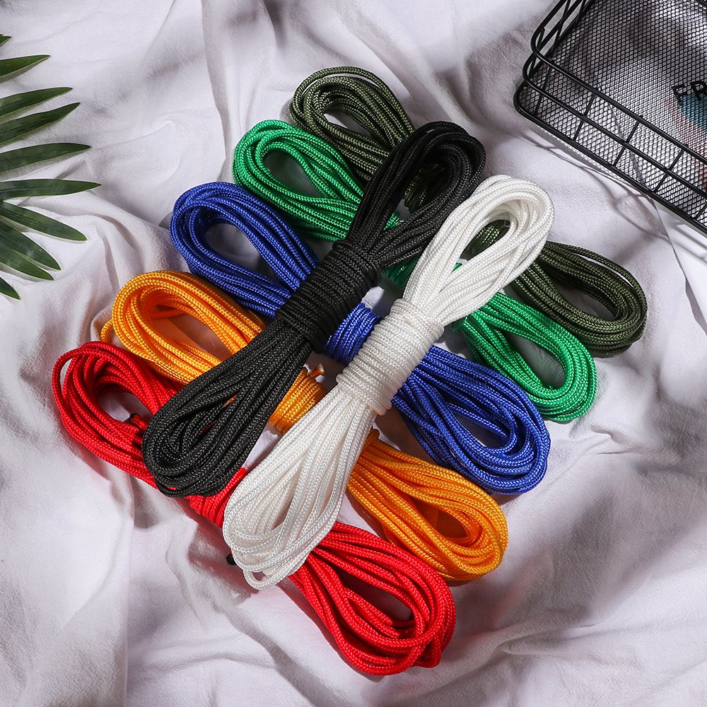 10m Used in The Jungle Clothes Drying Outdoor 4mm Braided Rope Lanyard Umbrella Rope