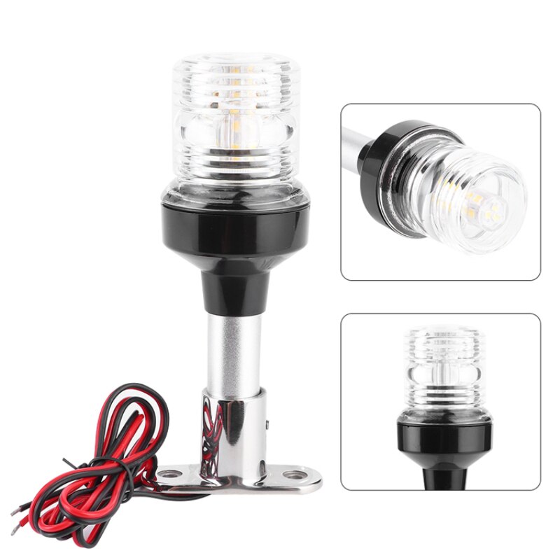 Waterproof Marine Boat Yacht Light Navigation Anchor Light 360 Degree Boat Light 12-24V 6/8/10/12 Inch LED Navigation Light