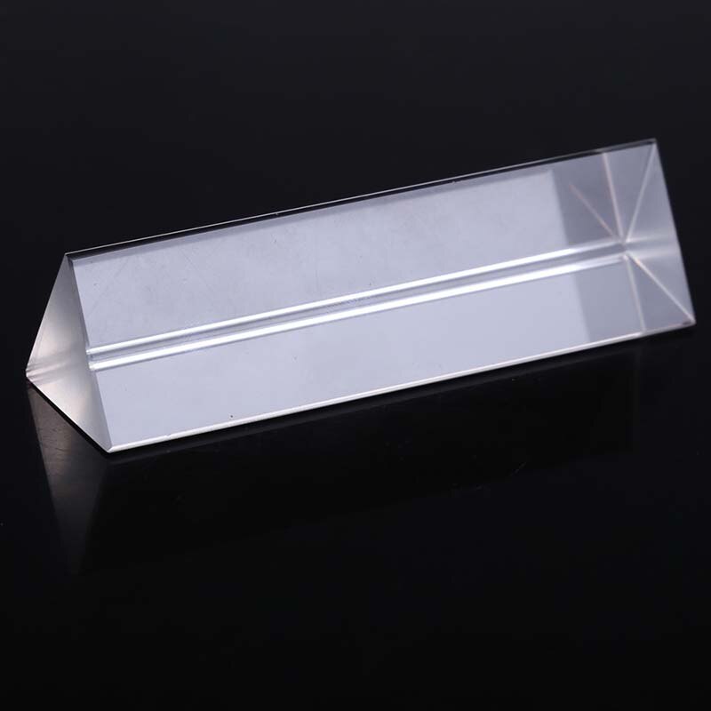 3pc 25x25x80mm Triangular Prism BK7 Optical Prisms Glass Physics Teaching Refracted Light Spectrum Rainbow