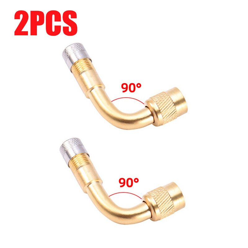 2Pcs Motorcycle 45 90 135 Graden Hoek Gebogen Valve Adapter Tyre Buis Klep Uitbreiding Adapter Voor Truck Auto Moto bike: 2PCS 90 degree
