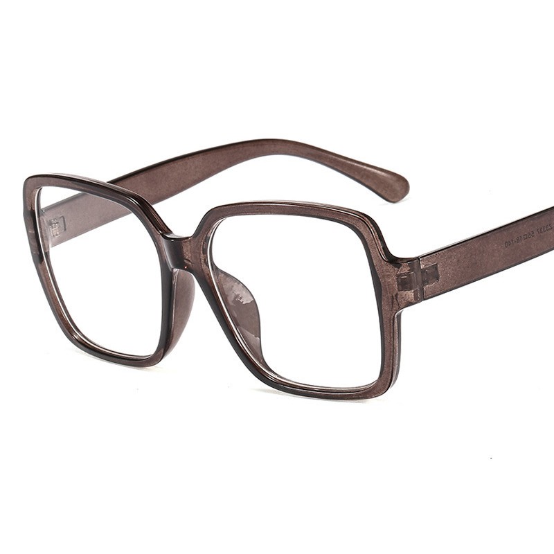 Women Eyeglasses Big Frame Glasses Classic Anti-blue Light Glasses Black Radiation Goggles Spectacles Eyeglasses 1pc: C