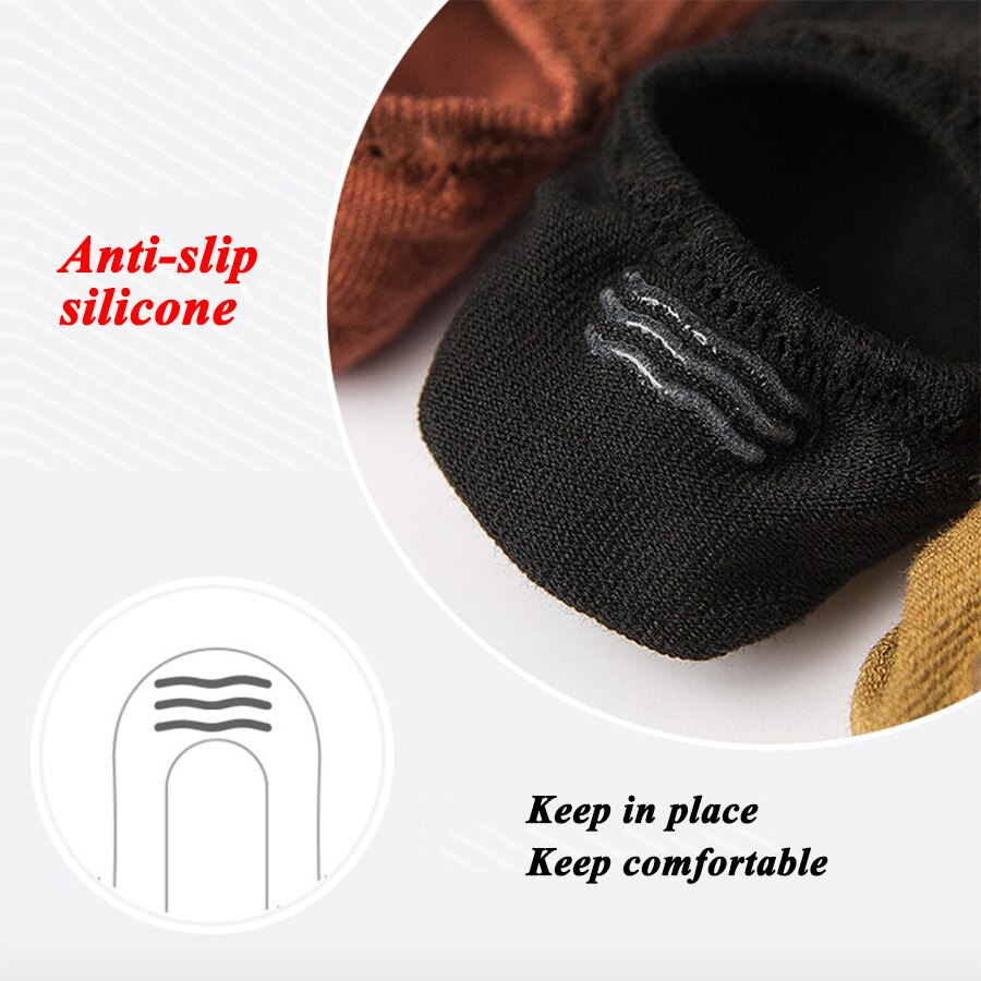 10 kolorów niewidoczne skarpetki dla kobiet dziewczynki stałe czarne białe szare khaki zwykły bawełna niewidzialne skarpetki antypoślizgowe typ 1 paczka