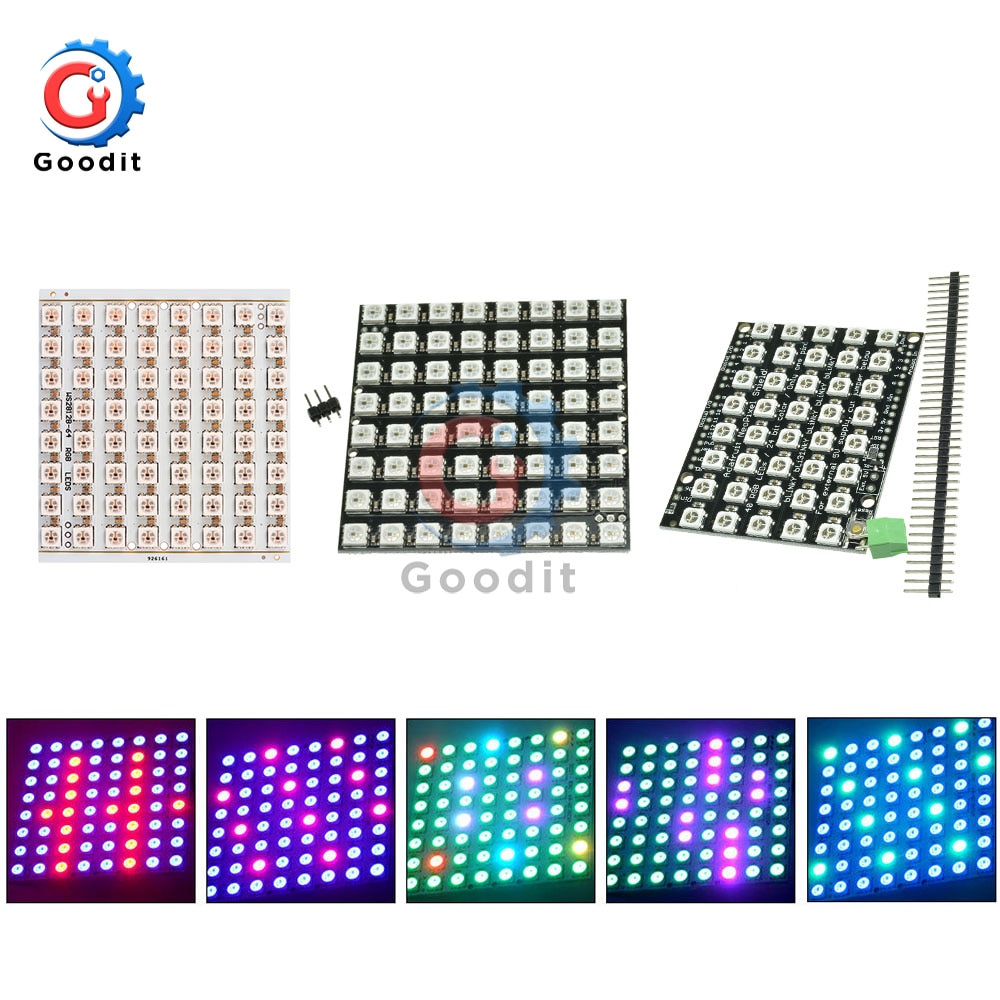 WS2812B WS2812 LED Ring Lamp Panel Light 5050 RGB 8x5 / 8x8 Bit LED Matrix 40 Bits 64 Bits Full Color 5050 RGB LED Lights