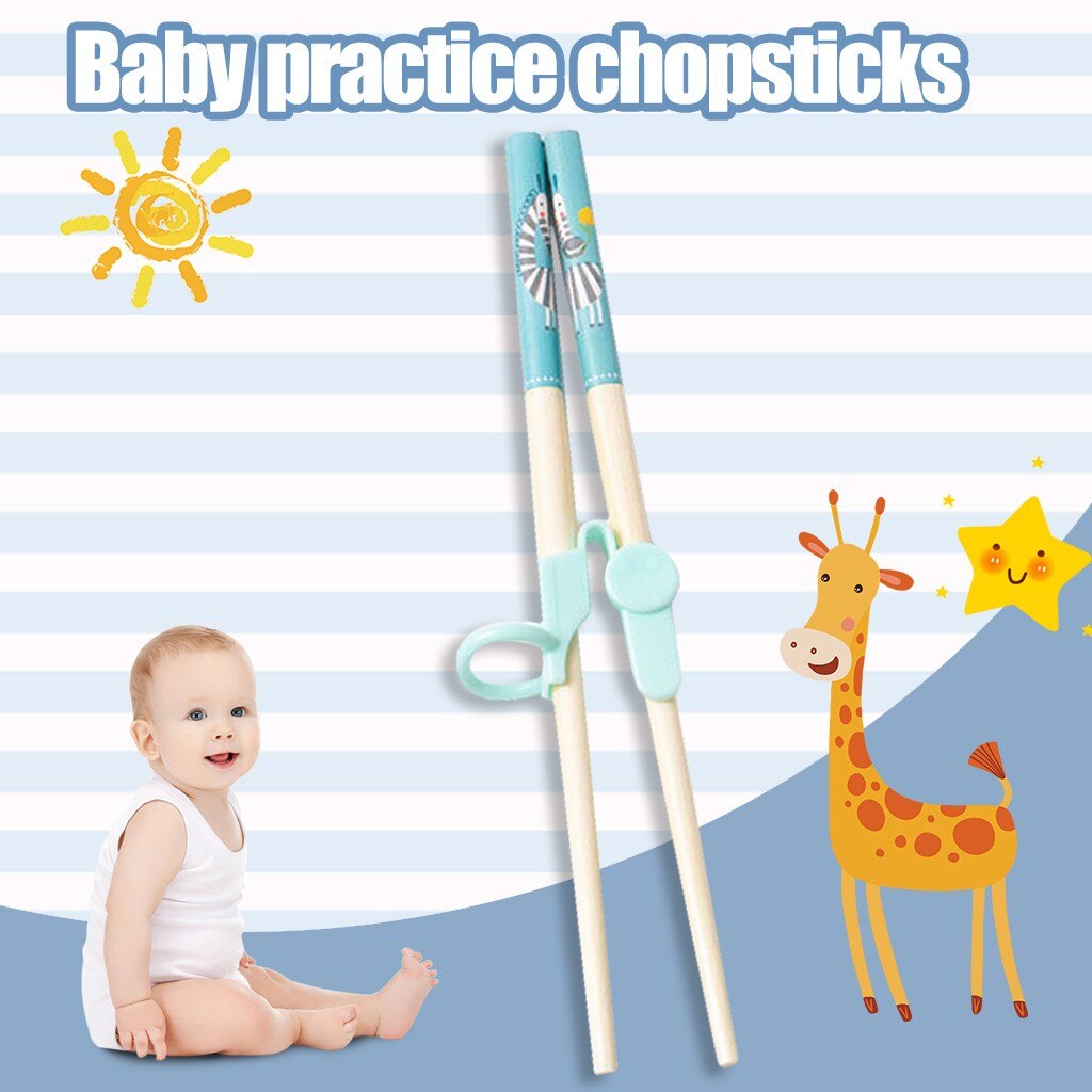 Children Chopsticks Training Helper Learning Trainers Cartoon Cat Fun Chopsticks For Kids Tableware Dinner Eat Learning Portable