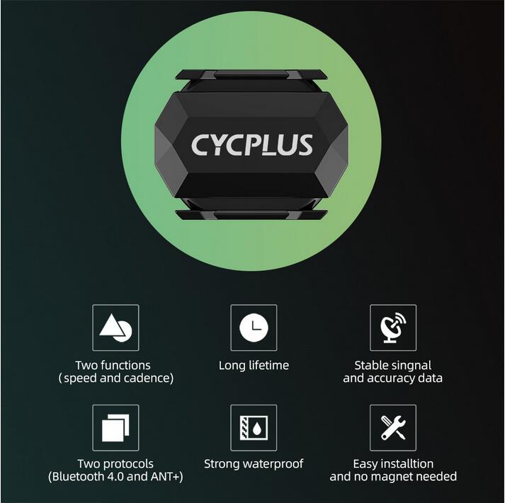 Cycplus Bike Speed Sensor 2 In 1 Dual Sensor Snelheidsmeter Ant + Bluetooth Waterdicht 4.0 Draadloze Fiets Computer Voor Igpsport