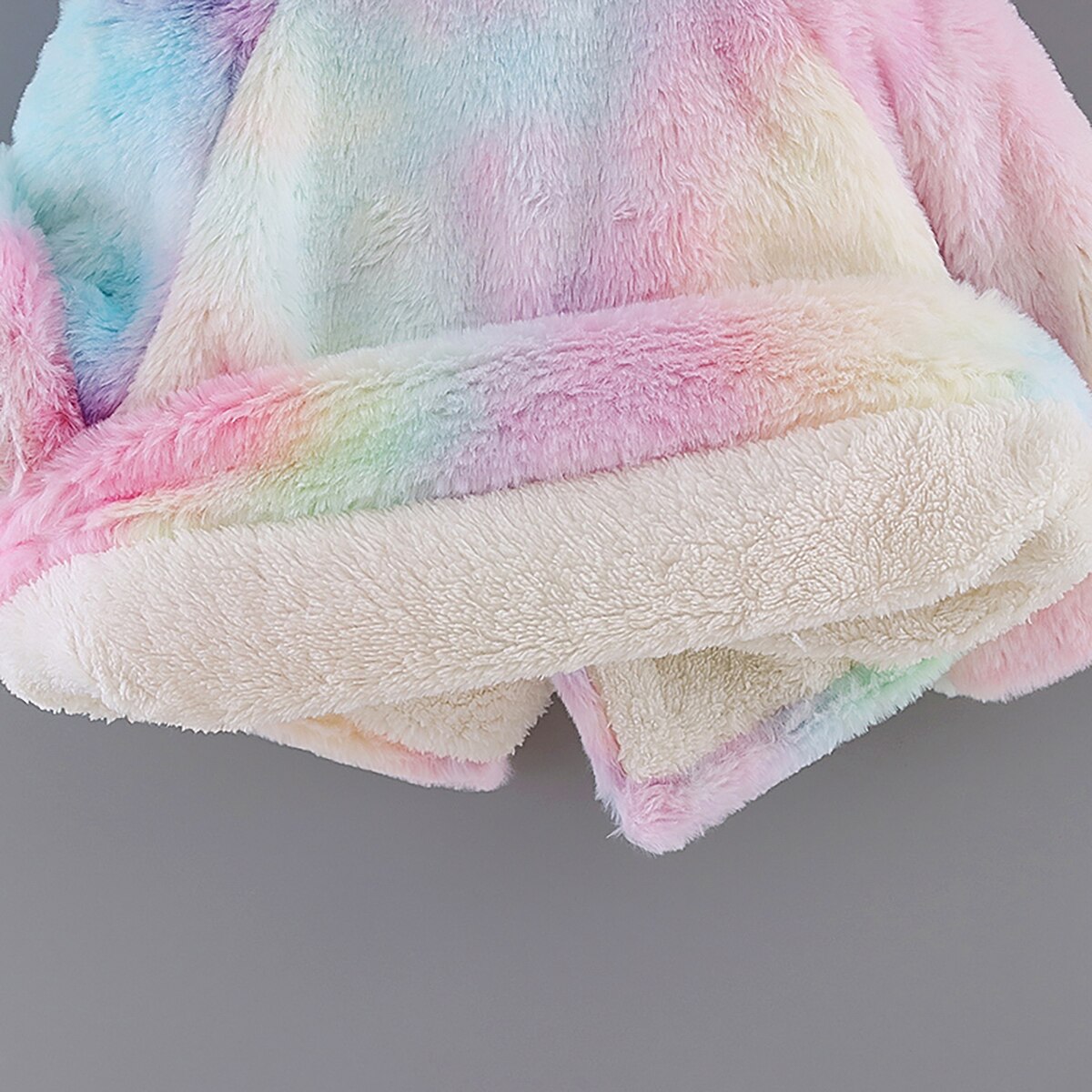 Abrigo de mezcla de lana para niñas, ropa de princesa con tinte dibujo de corbata y bolas, abrigo de manga larga con cuello vuelto, Invierno