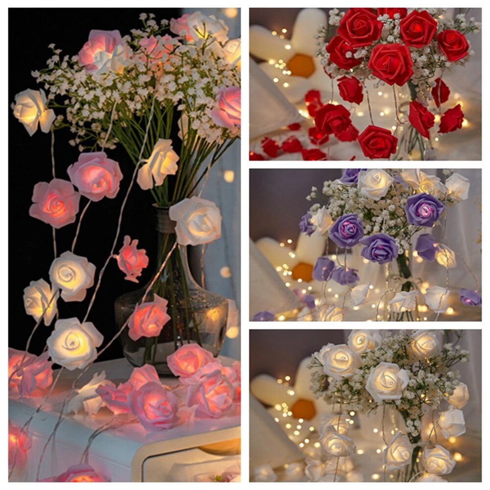 1.5m rosa luzes da corda luz de fadas corda casa decoração do jardim luz dia dos namorados diy festa decoração para casa suprimentos de casamento