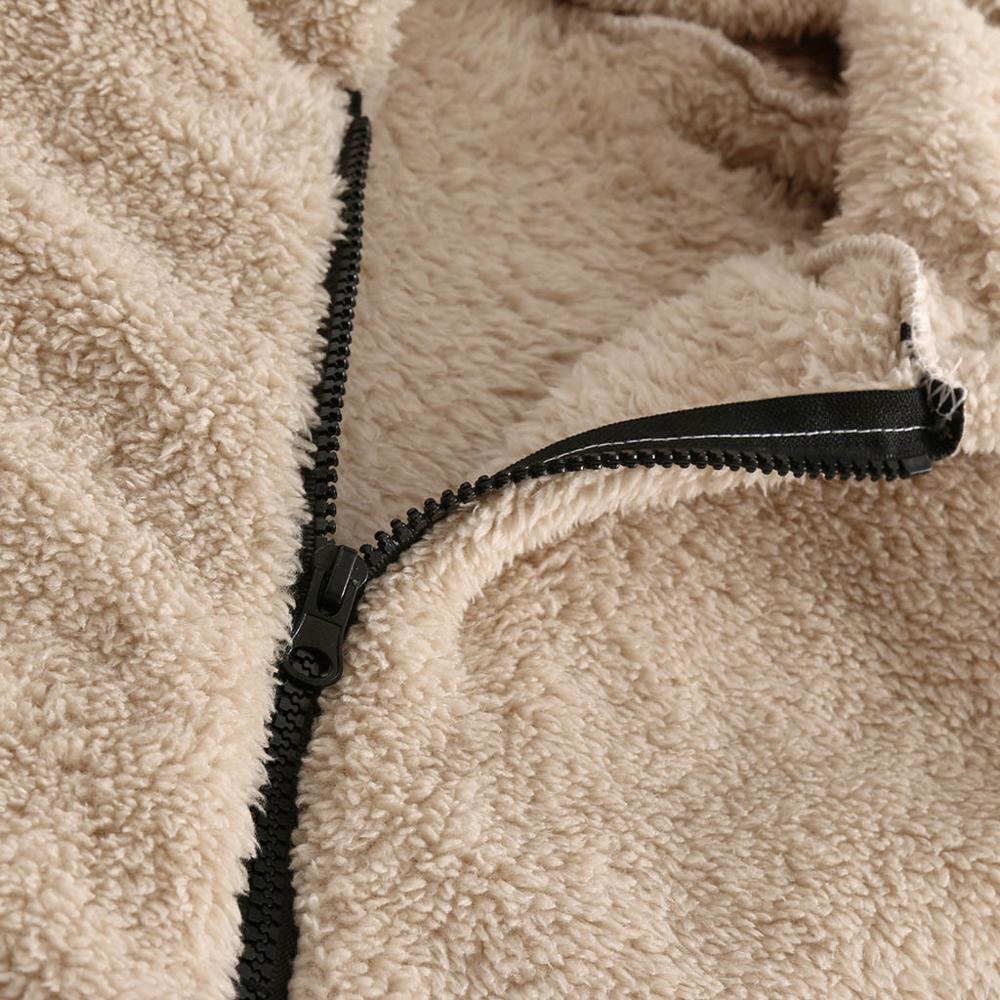 Pull fourrure hommes automne hiver décontracté en vrac Double face en peluche à manches longues Sweter hauts à capuche pull pull pull homme S19