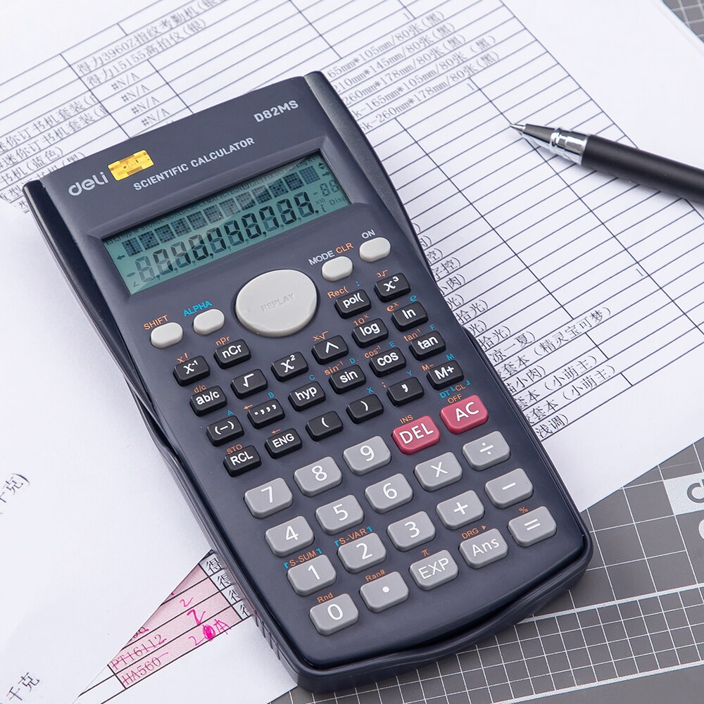 Deli 82MS Scientific Calculator school use 240 Function Engineer calculators student 10+2 Digits school supplies