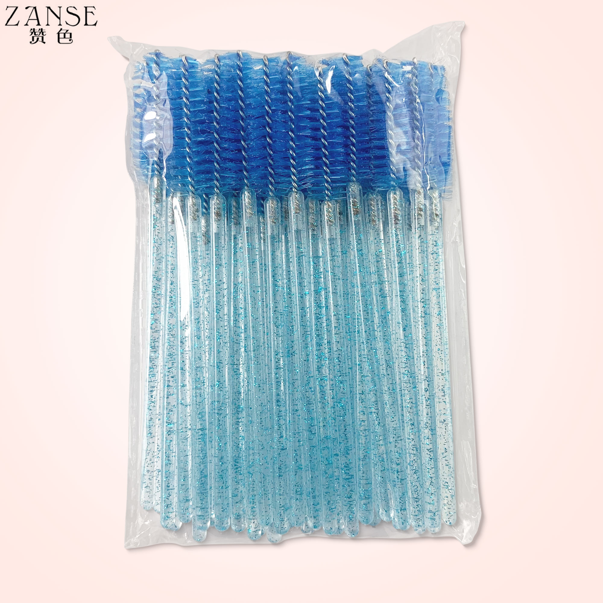 Wegwerp Kristal Wimpers Borstel Kam 5/50 Stuks Wimpers Extension Mascara Wands Make-Up Professionele Make-Up Beauty Tool: GRIJS